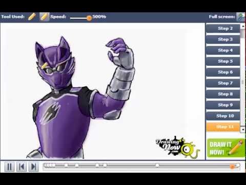 480x360 how to draw wolf ranger from power rangers jungle - Power Rangers Jungle Fury Drawing
