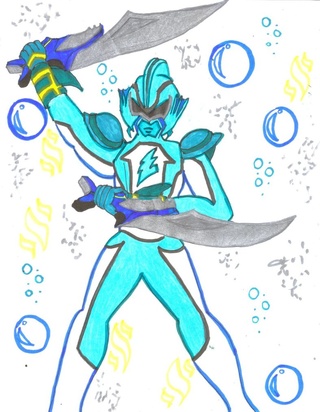 320x412 here's a picture of the shark ranger from power rangers jungle - Power Rangers Jungle Fury Drawing