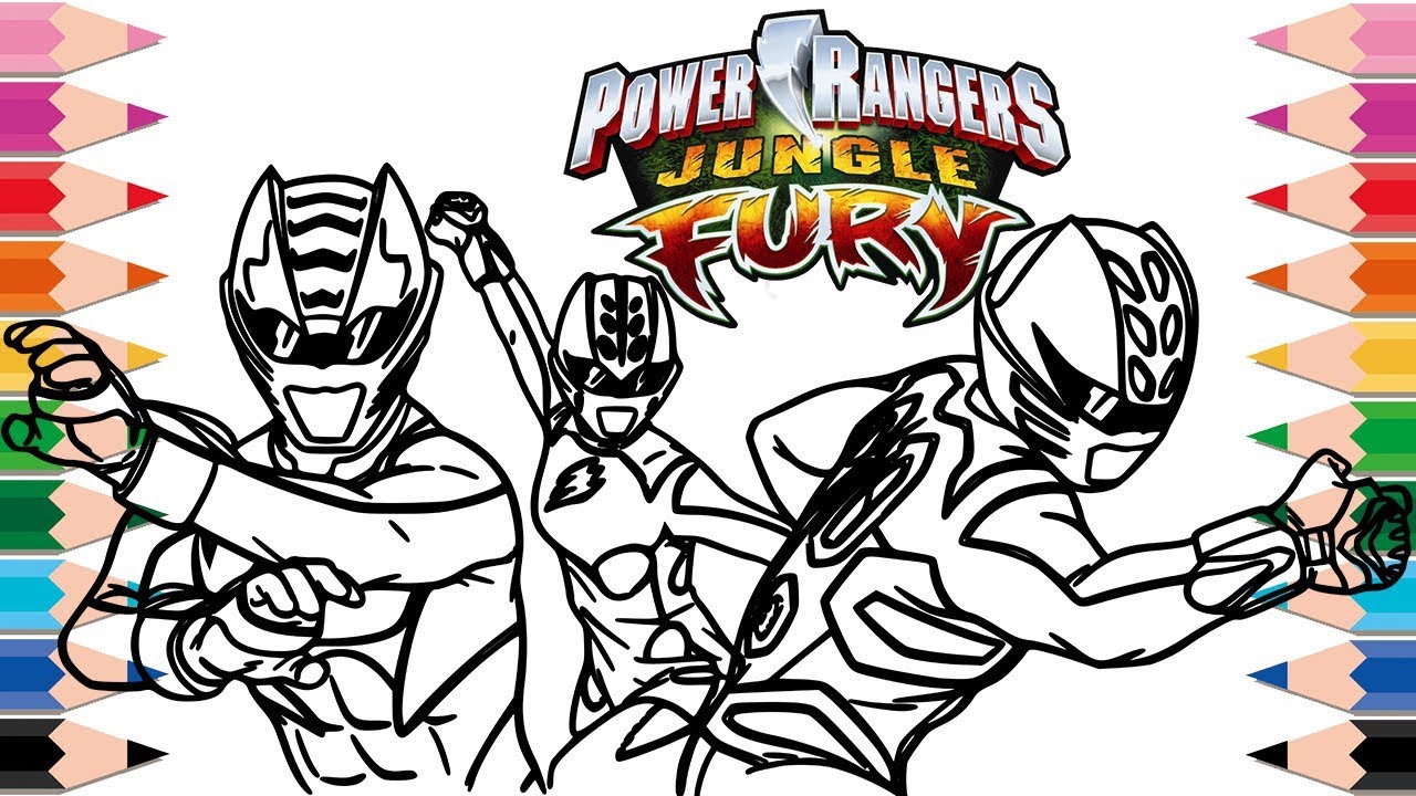 1280x720 how to draw power rangers jungle fury coloring pages for kids - Power Rangers Jungle Fury Drawing