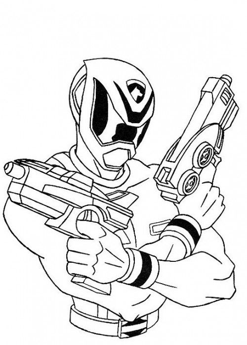 500x697 power rangers spd shooting ready coloring - Power Rangers Spd Drawing