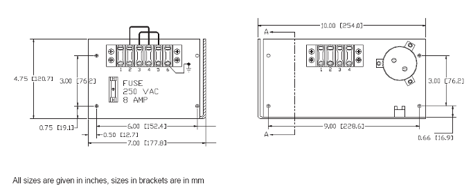 680x279 power supplies shunts open frame linear unregulated dc power - Power Supply Drawing