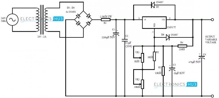 768x346 capacitor - Power Supply Drawing