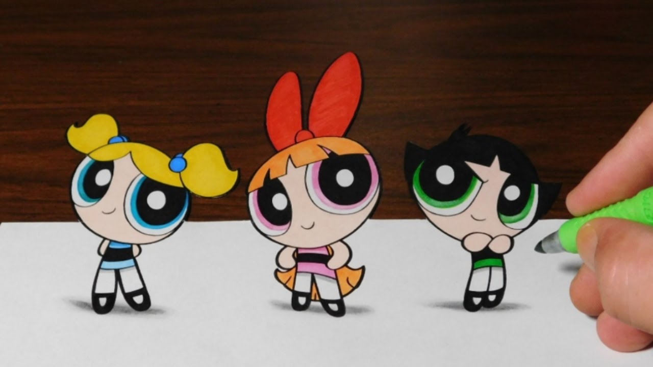 1280x720 Drawing The Powerpuff Girls - Powerpuff Drawing