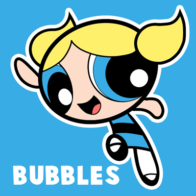 400x400 how to draw bubbles from powerpuff girls with easy step - Powerpuff Drawing