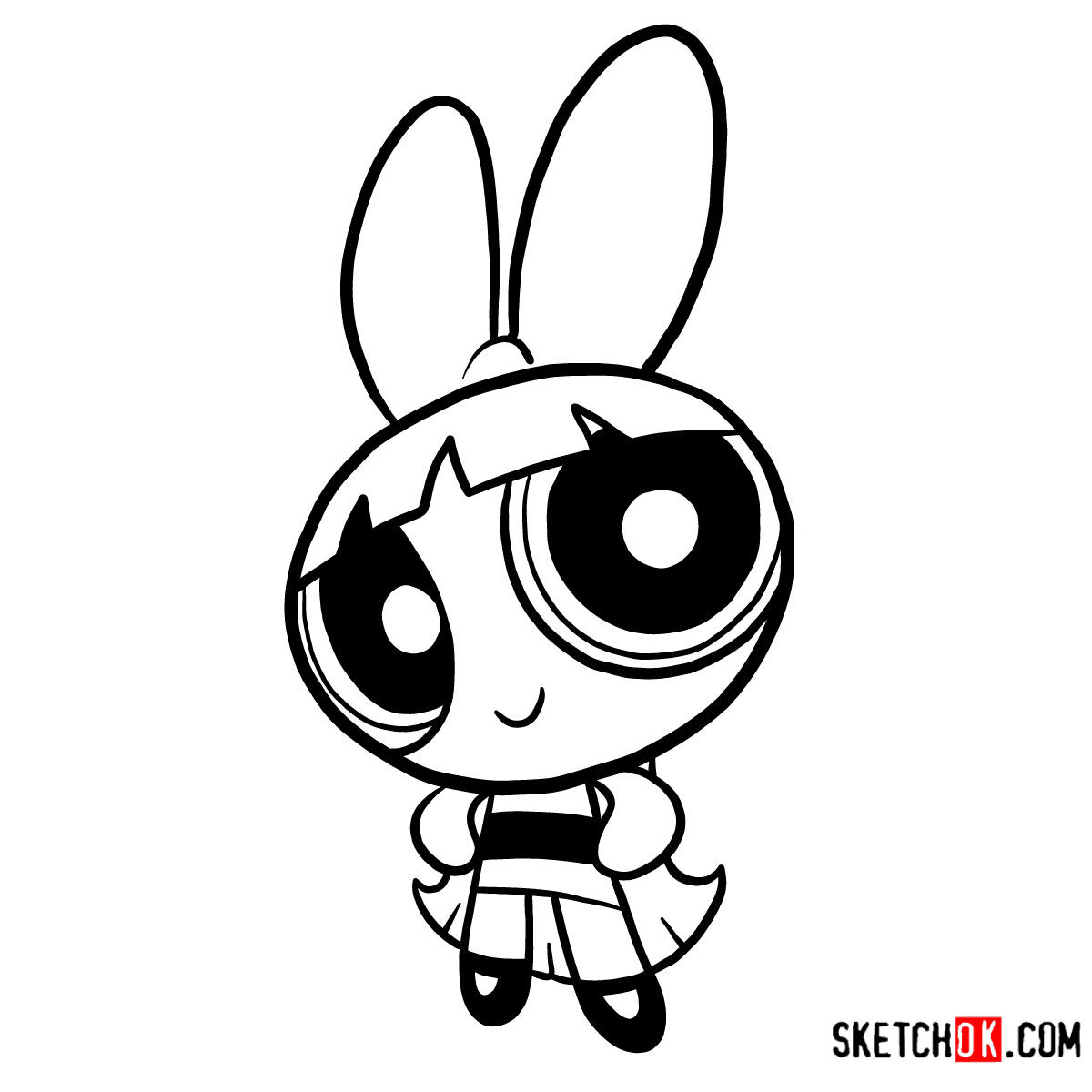 1200x1200 How To Draw Blossom The Powerpuff Girls - Powerpuff Drawing