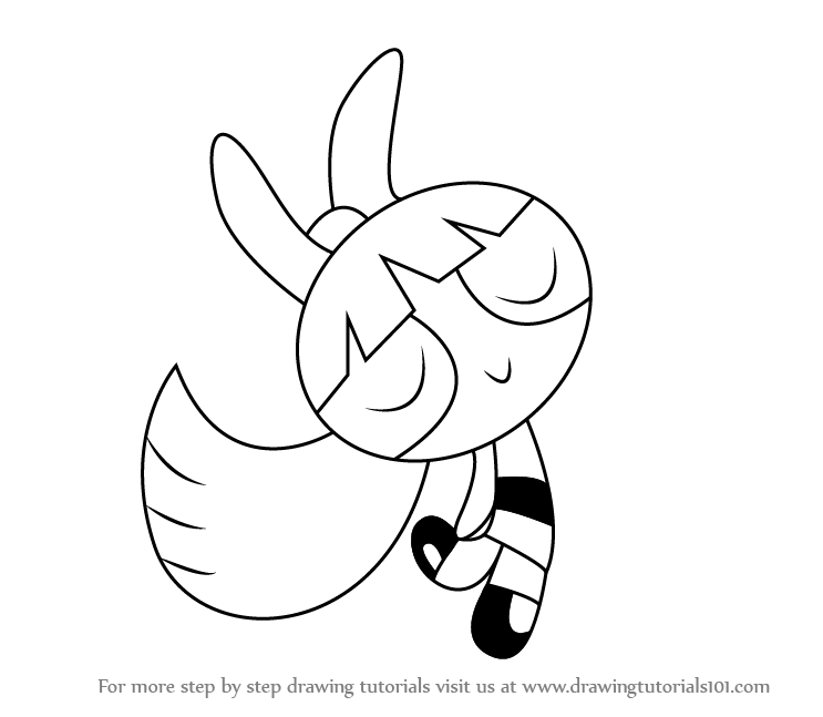 743x647 Learn How To Draw Blossom From The Powerpuff Girls - Powerpuff Drawing