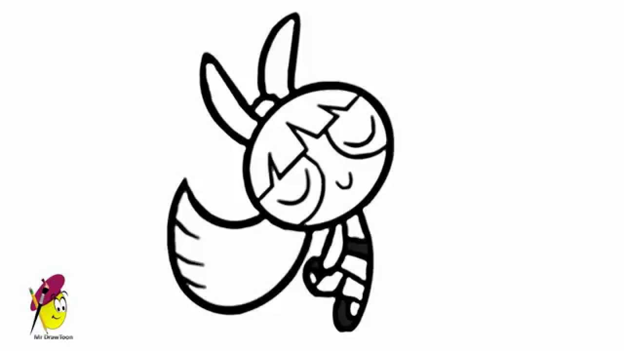 1280x720 Blossom - Powerpuff Drawing