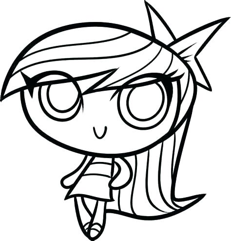 474x494 Powerpuff Girls Coloring Pages Drawing Blossom Sitting Smiling - Powerpuff Drawing