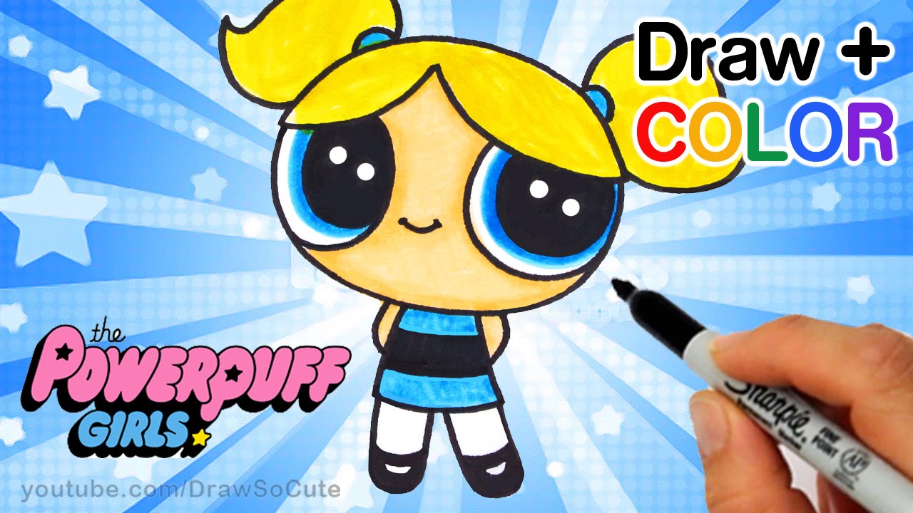 1280x720 how to draw + color bubbles from powerpuff girls step - Powerpuff Girls Drawing