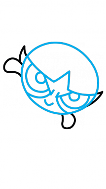 215x382 how to draw buttercup from powerpuff girls, animated series, easy - Powerpuff Girls Drawing