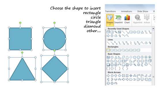 580x317 How To Draw Basic Geometry Shapes In Powerpoint - Ppt Drawing