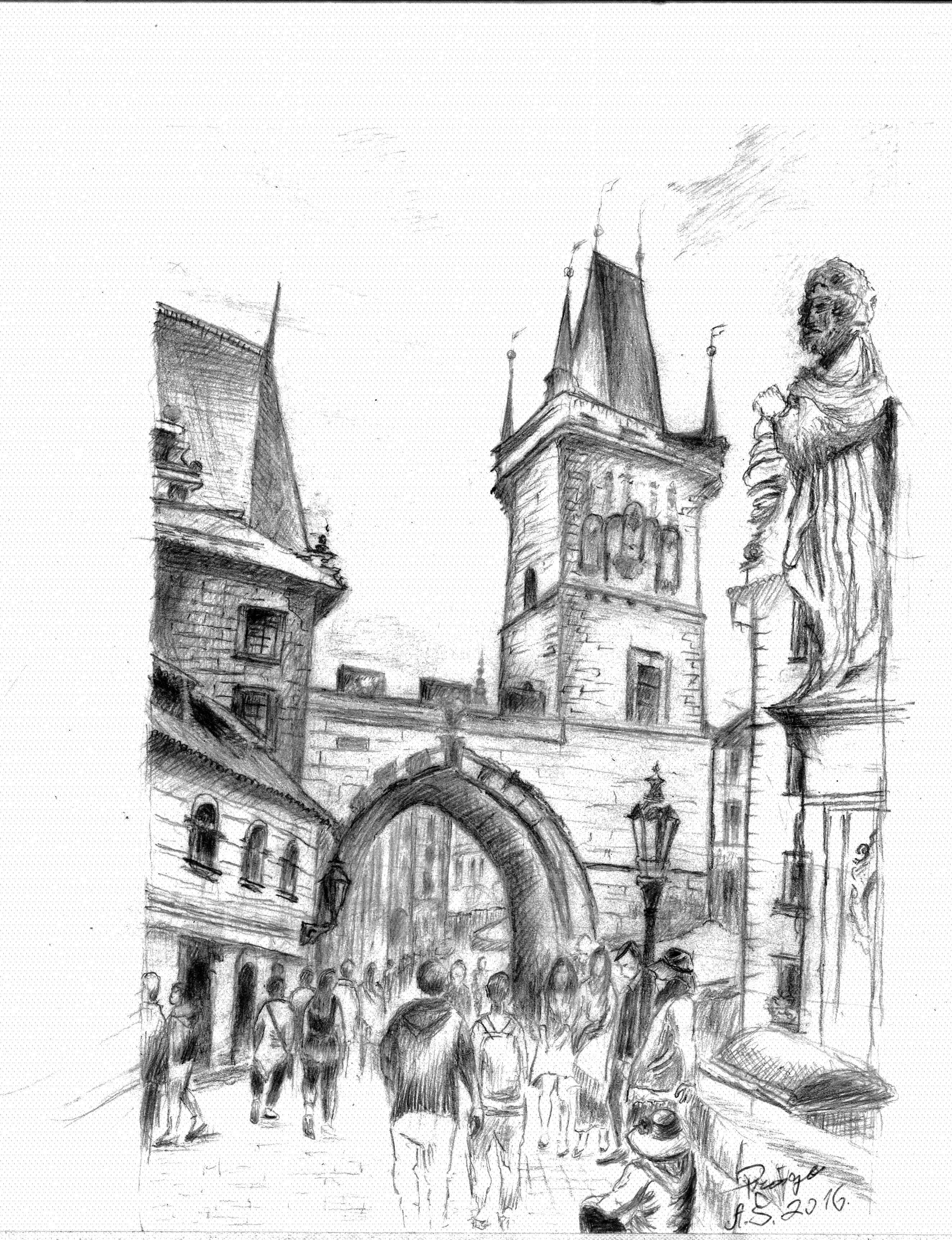 2645x3446 the motorcyclist s in the drawings prague - Prague Drawing
