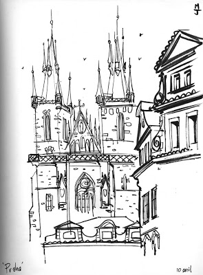 295x400 prague urban sketchers - Prague Drawing