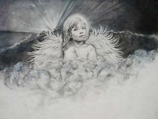 Praying Angel Drawing