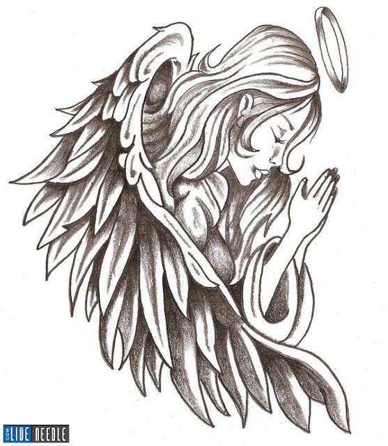 Praying Angel Drawing at PaintingValley.com | Explore collection of ...