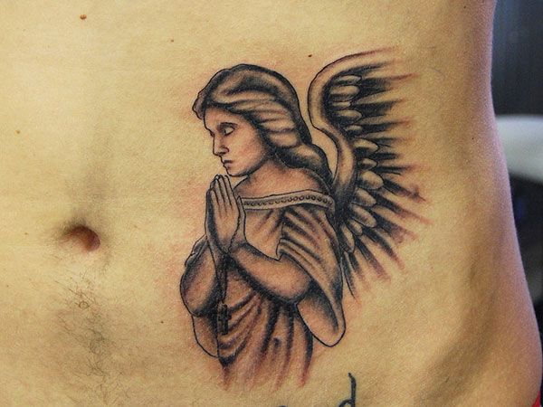 600x450 Cute Praying Angel Tattoos - Praying Angel Drawing