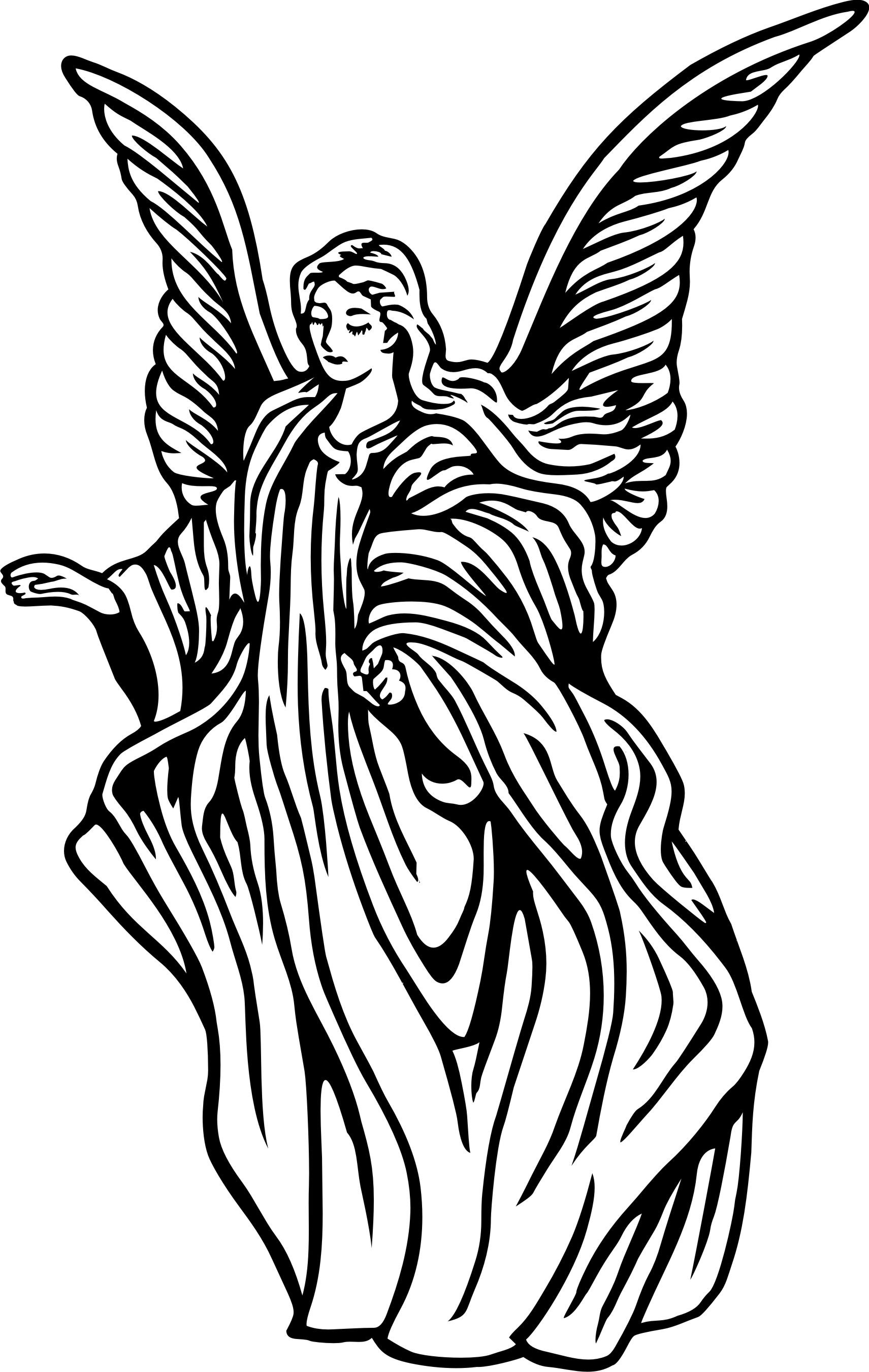 1711x2702 Praying Angel Drawing Image Drawing Skill - Praying Angel Drawing