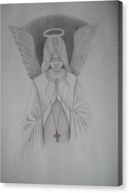 418x622 Praying Angel Drawing - Praying Angel Drawing