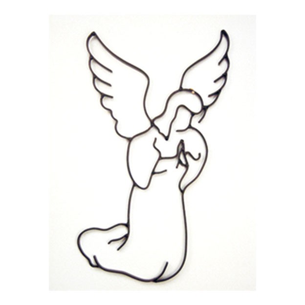 624x624 praying angel metal wall and wall sculpture - Praying Angel Drawing