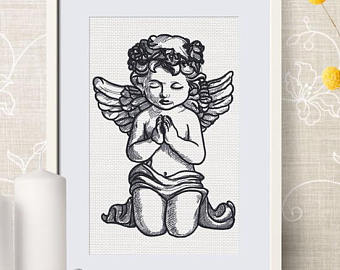 340x270 Praying Angel Etsy - Praying Angel Drawing