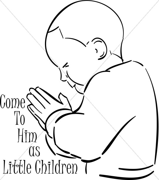 541x612 Come As Little Child Praying Prayer Clipart - Praying Child Drawing