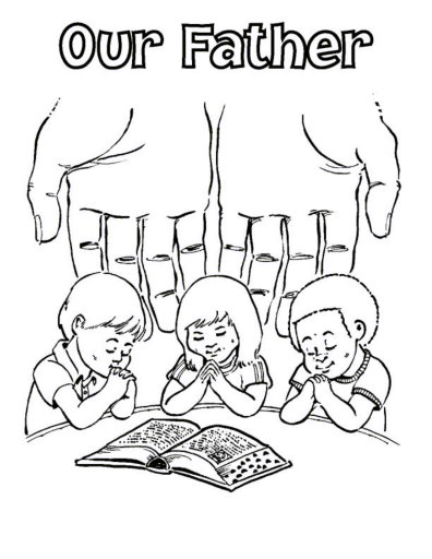 396x512 Praying Child Drawing - Praying Child Drawing