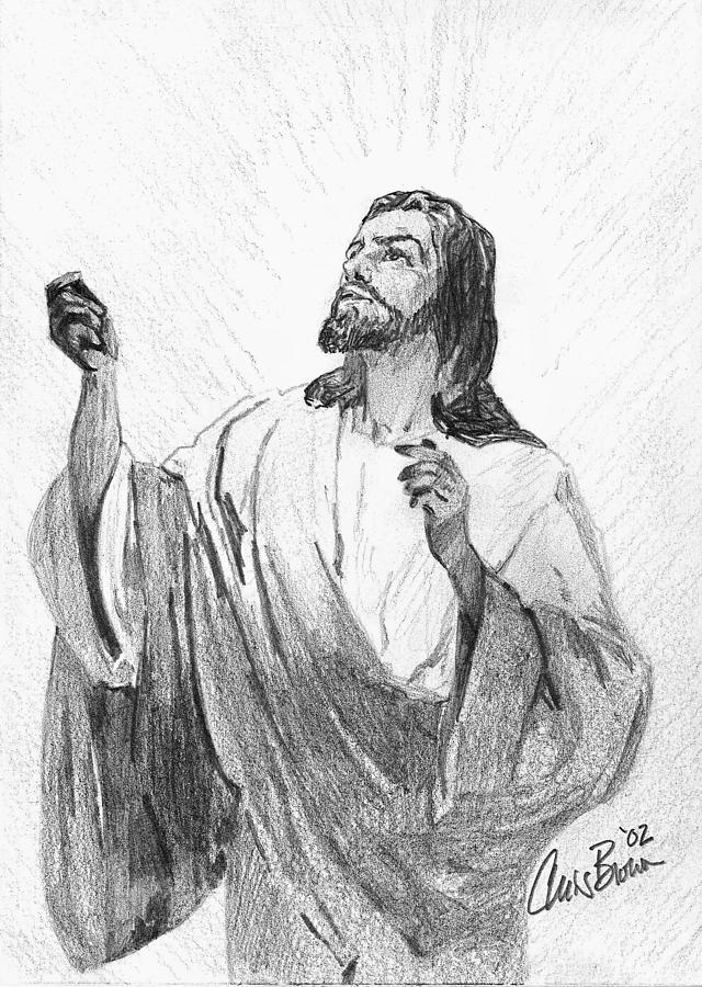 640x900 Jesus Praying Drawing - Praying Drawing