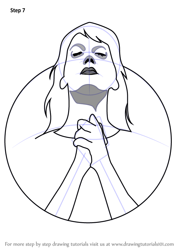 600x846 Learn How To Draw Woman Praying - Praying Drawing