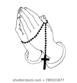 260x280 Sketch Prayer Hands Vector Illustration On Praying - Praying Hands Drawing Step By Step