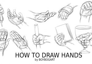 300x210 Hand Sketch Step - Praying Hands Drawing Tutorial