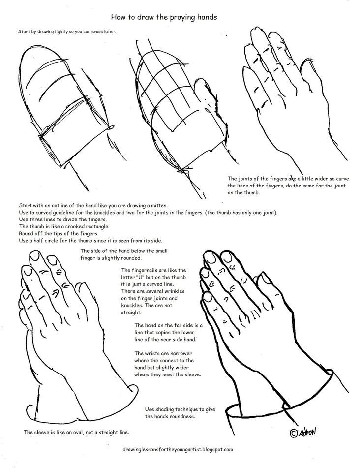 736x951 Artsy How - Praying Hands Drawing Tutorial