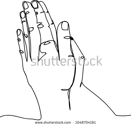 450x433 Gallery Praying Hands Line Art - Praying Hands Line Drawing