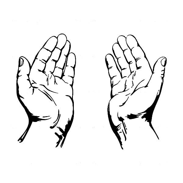 600x600 Rosary Drawing Praying Hand Tattoo For Free Download - Praying Hands Line Drawing