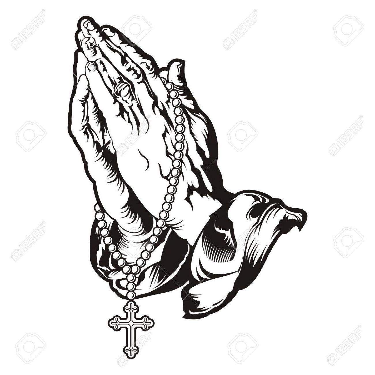 1300x1300 Top Praying Hands Line Drawing Free - Praying Hands Line Drawing