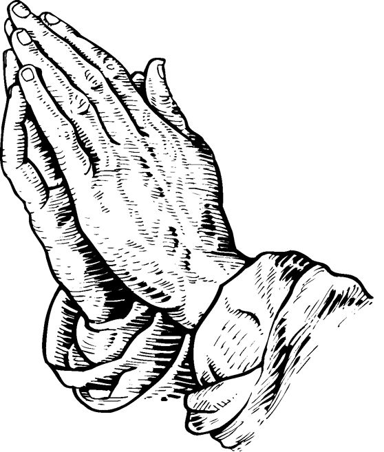 558x657 Drawings Of Praying Hands - Praying Hands Line Drawing