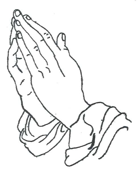 485x600 Praying Hand Art Steventang - Praying Hands Line Drawing