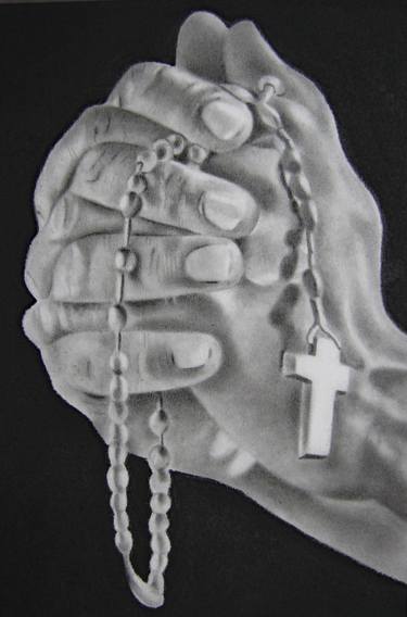 375x568 Praying Hands Drawing - Praying Hands With Cross Drawings