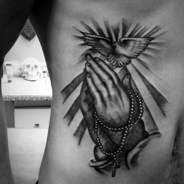 600x600 Praying Hands Tattoo Designs For Men - Praying Hands With Cross Drawings
