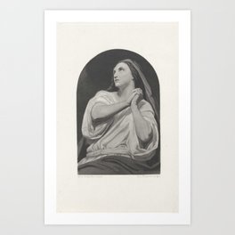 264x264 Praying Woman Art Prints - Praying Woman Drawing