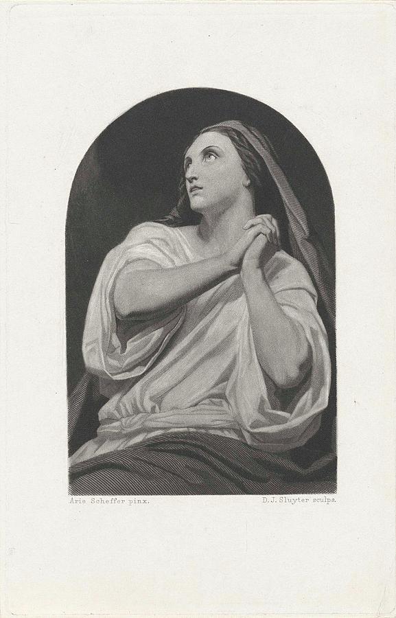 577x900 Praying Woman Painting - Praying Woman Drawing