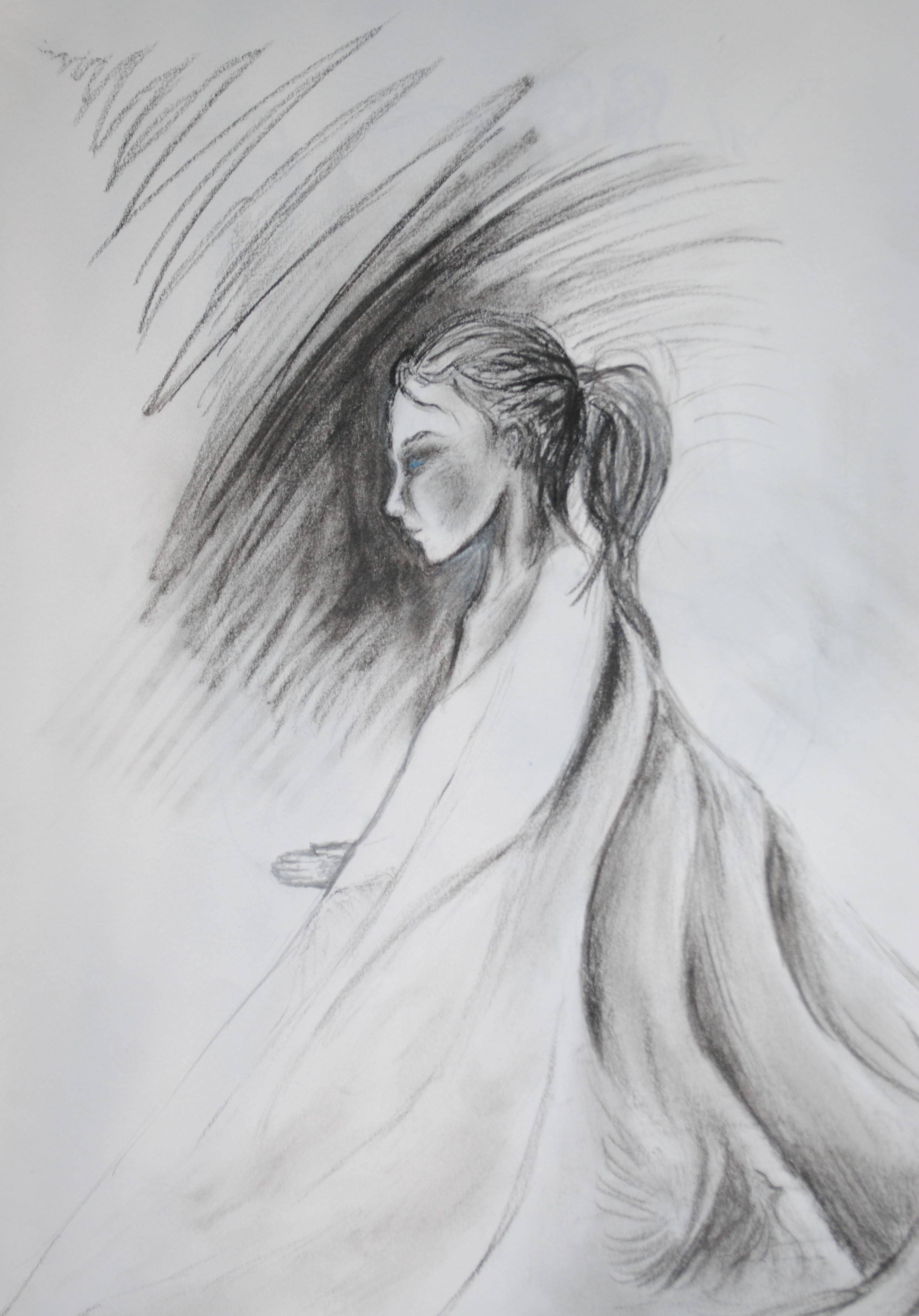 2480x3551 woman praying drawing the world's catalog of ideas - Praying Woman Drawing