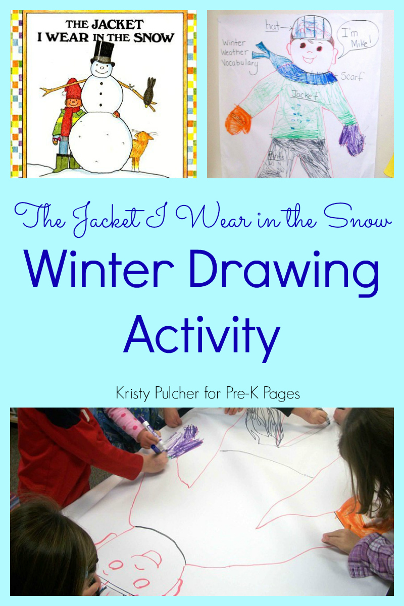 800x1200 the jacket i wear in the snow winter drawing activity - Pre K Drawing