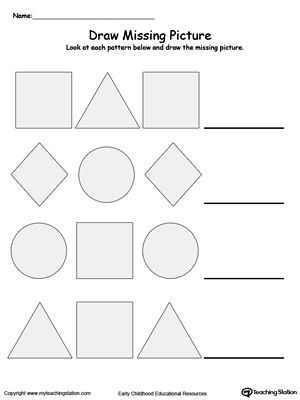300x400 Preschool And Kindergarten Worksheets My Classroom Pattern - Pre K Drawing Worksheets