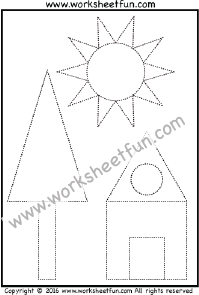 199x295 Shapes Free Printable Worksheets Worksheetfun - Pre K Drawing Worksheets