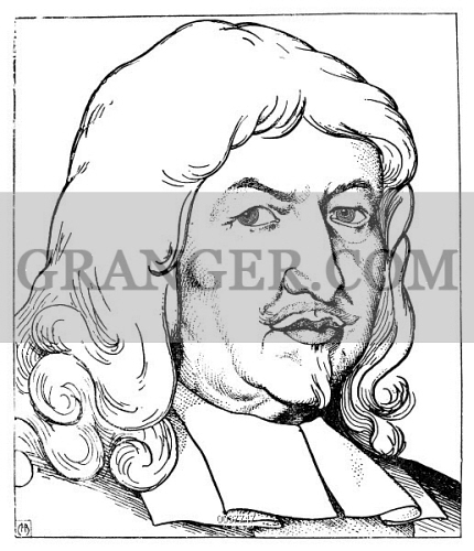 430x500 Image Of John Bunyan - Preacher Drawing