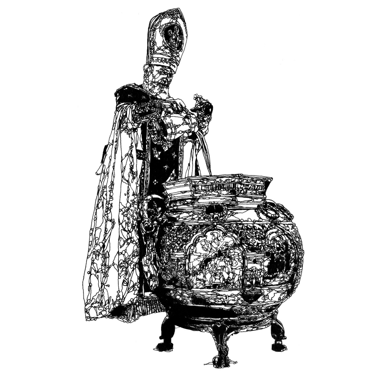 1280x1280 Jason Bartell Pen And Ink, Preacher Drawing - Preacher Drawing