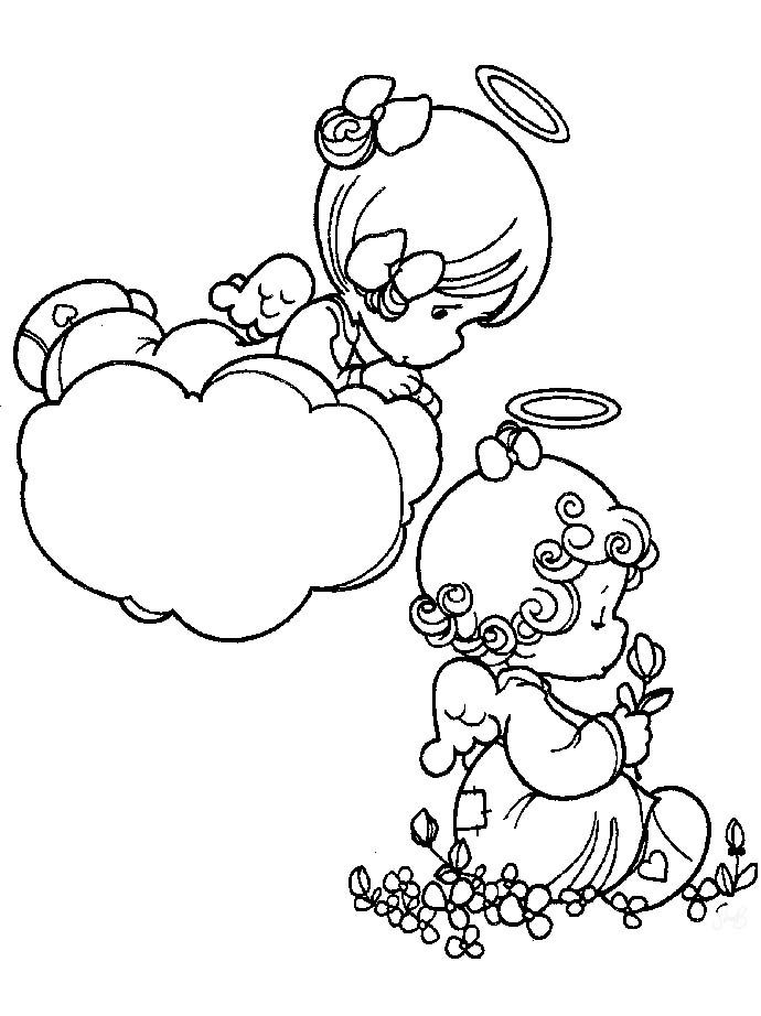 690x922 precious moments angel coloring pictures - Precious Moments Angel Drawing