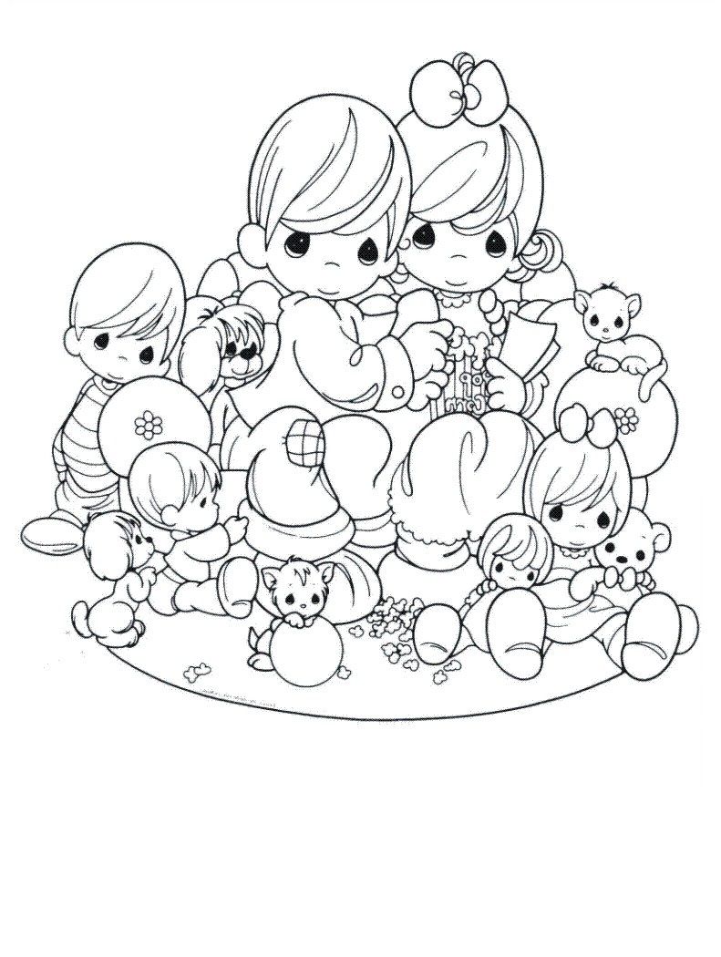 791x1050 free printable precious moments coloring pages for kids - Precious Moments Drawings