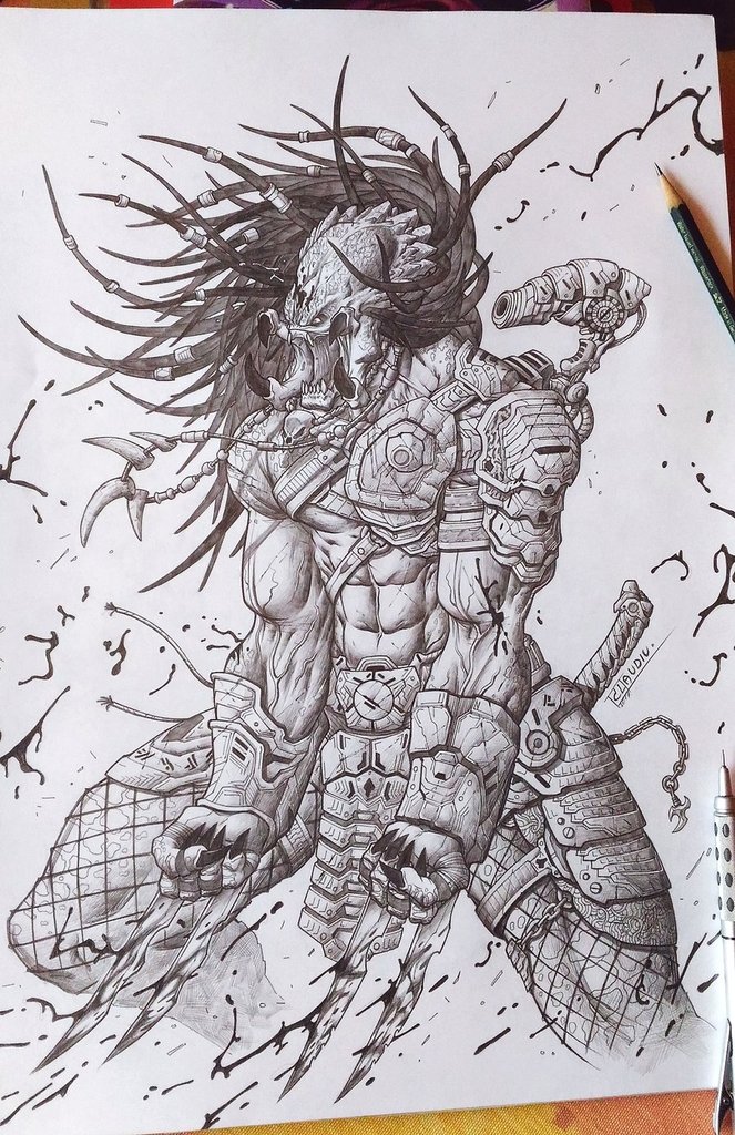 663x1024 ravager predator drawing - Predator Drawing