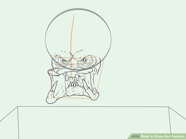 728x546 how to draw the predator - Predator Face Drawing